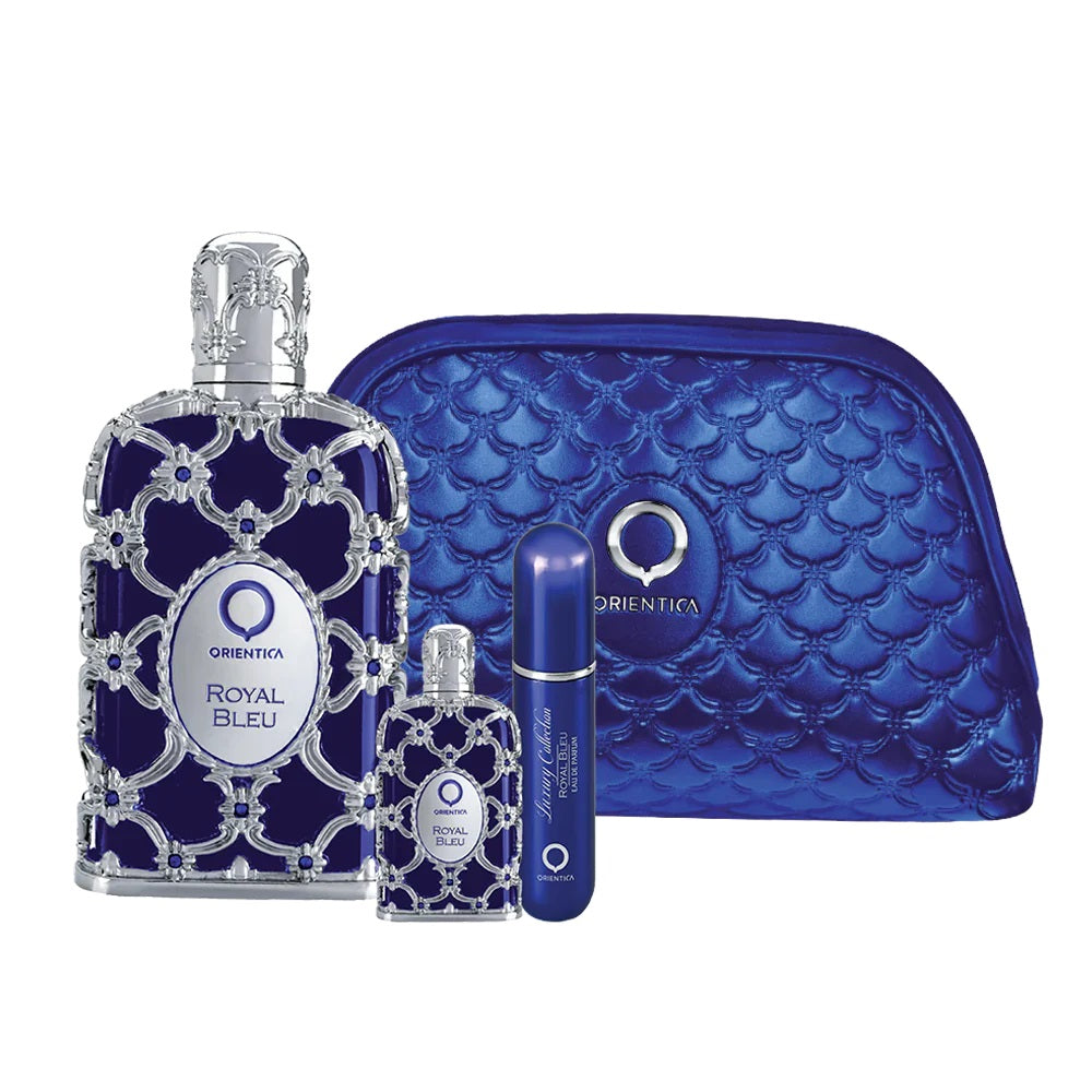 Orientica Royal Bleu Gift Set inhoud - Desertnote