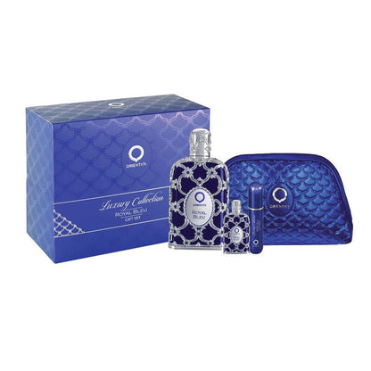 Orientica Royal Bleu Gift Set met eau de parfum 80 ml en 7,5 ml - Desertnote