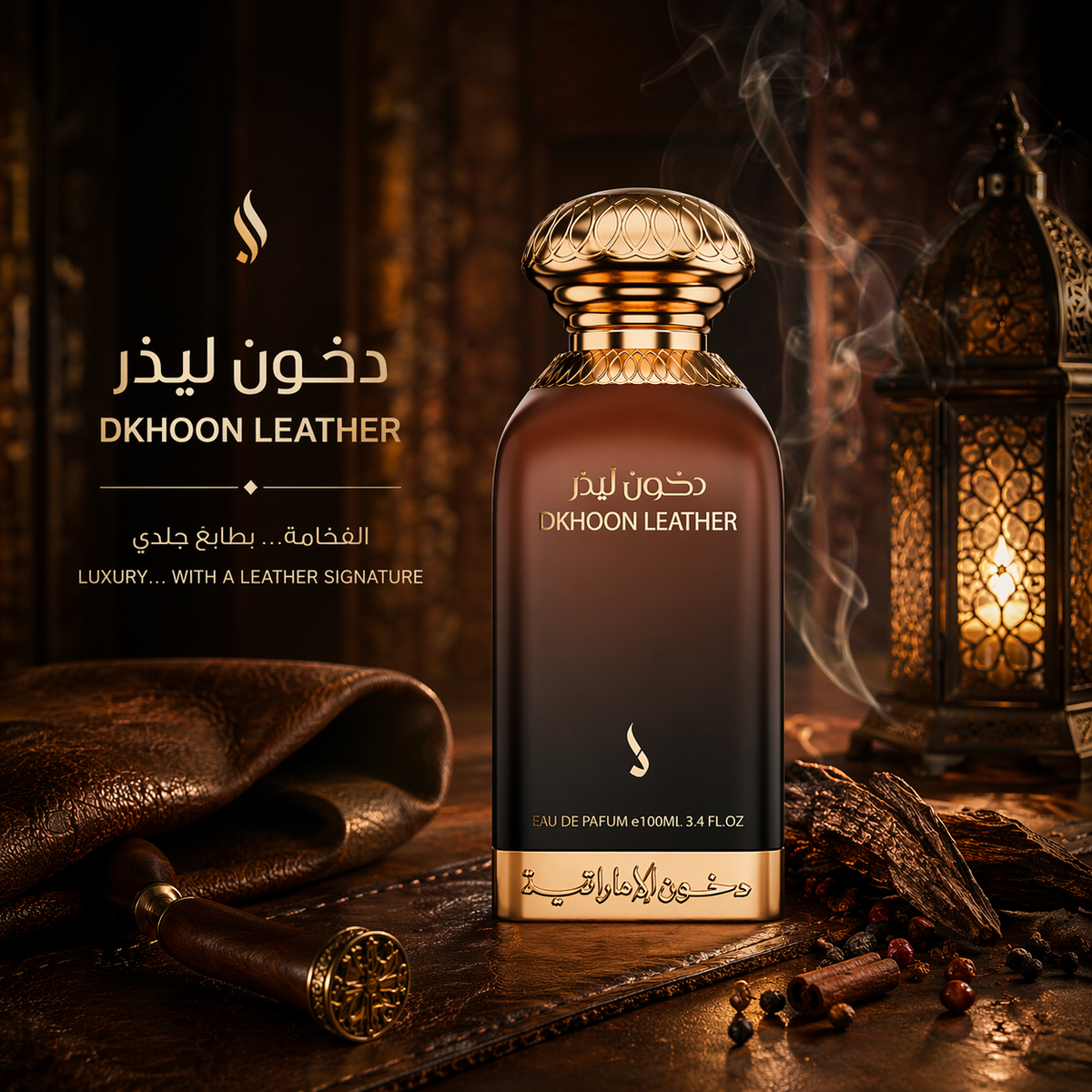Dkhoon Leather eau de parfum 100 ml - productfoto 2 - Desertnote