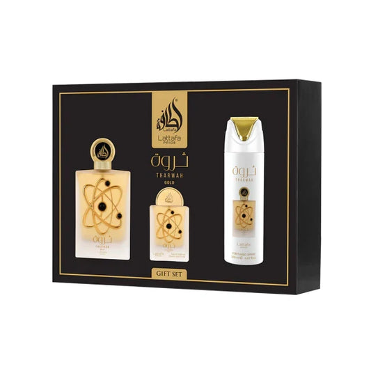 Lattafa Tharwah Gold Gift Set - Desertnote