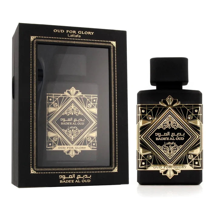 Lattafa Bade'e Al Oud Oud for Glory eau de parfum 100 ml - productfoto 2 - Desertnote